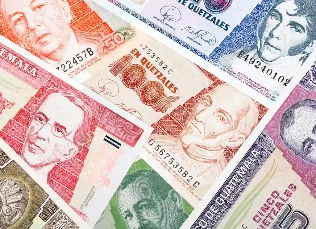 A fan of Guatemalan currency - Quetzales 