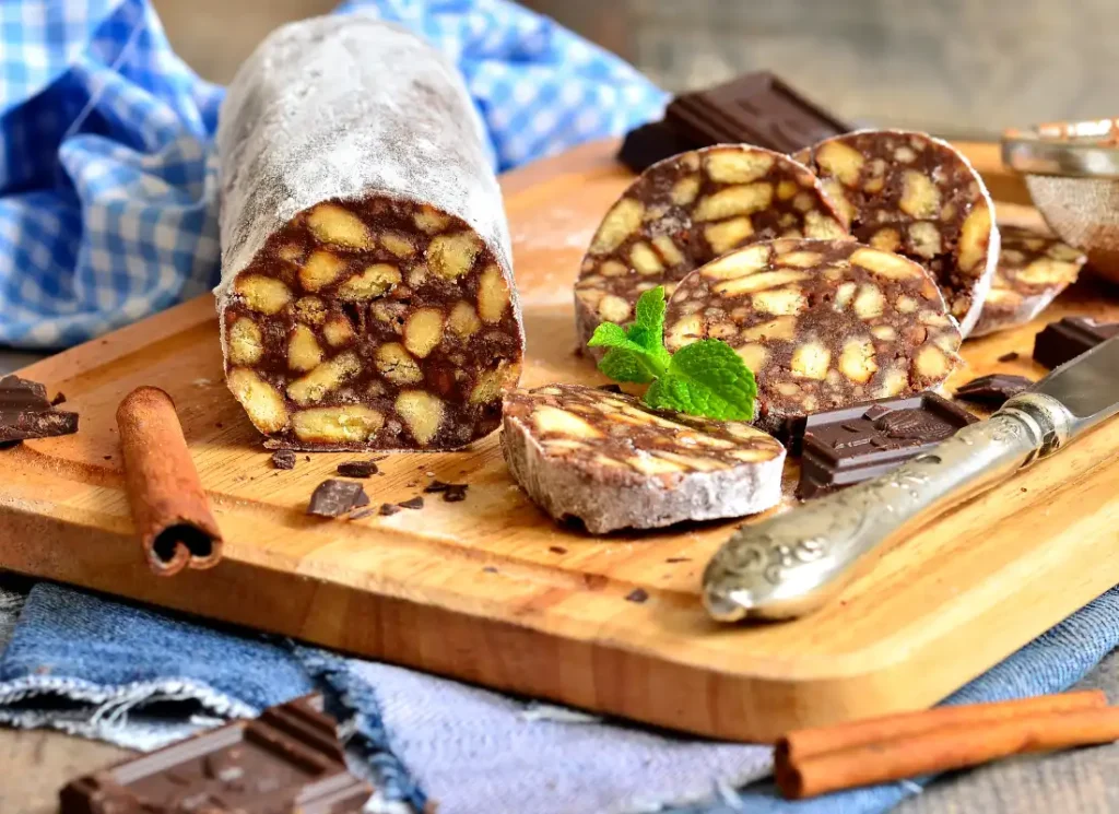 Eastern European Food Chocolate Salami