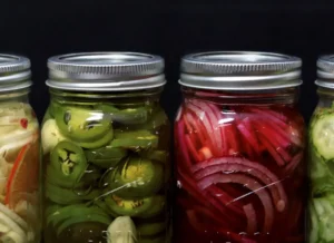 Eastern European Food Pickled Vegetables in Jars