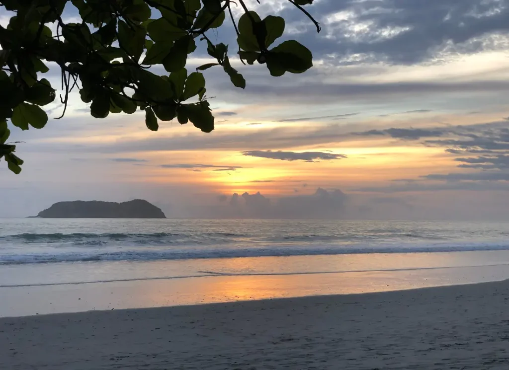 A sunset at Manuel Antonio beach, Costa Rica