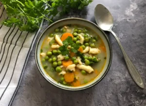 Hungarian Vegetarian Homemade Recipes green pea soup