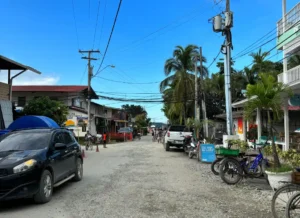 One of the main streets in Bocas Town, Panama