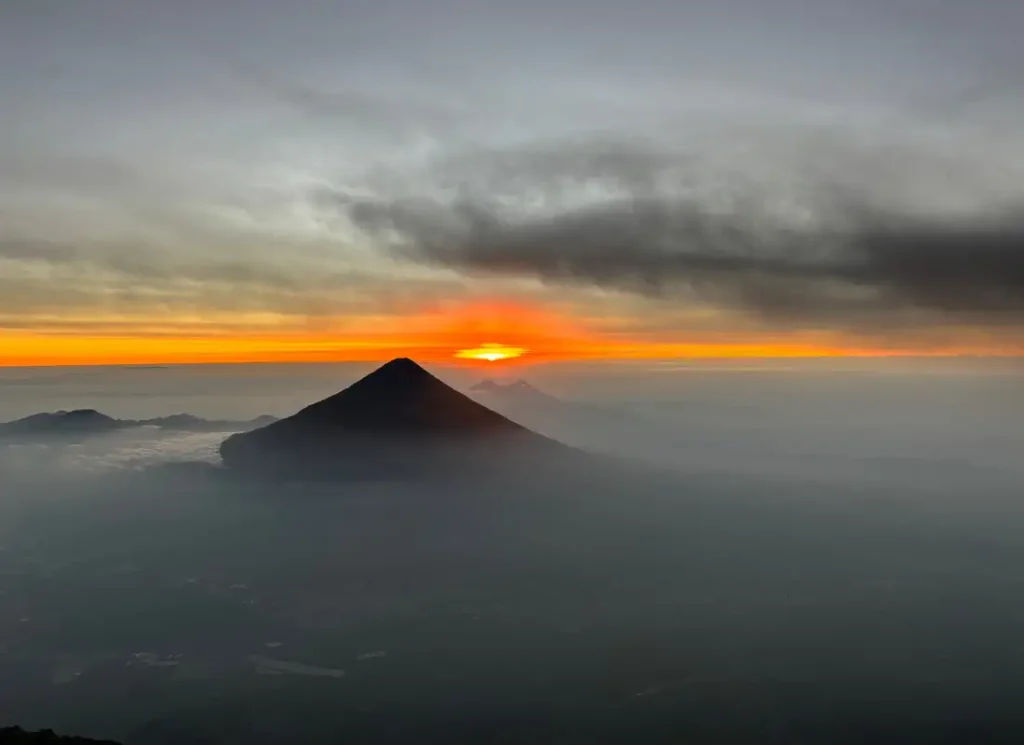 Sunrise view from the Acatenango Volcano Summit