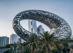 A cityscape of the restaurant zone in Dubai