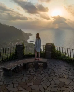 Laura looking over the coastline of Madeira