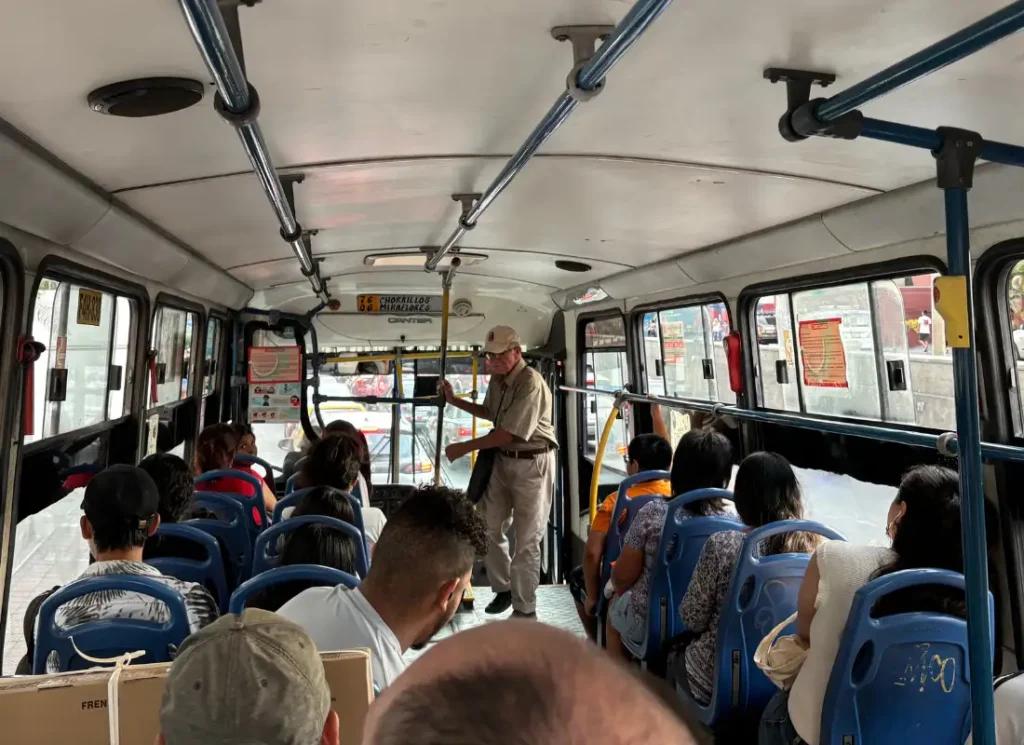 The bus in Lima, the first stop on any great Peru backpacking route