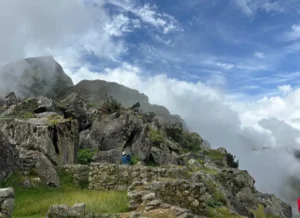 Machu Picchu day 1, still covered by some clouds