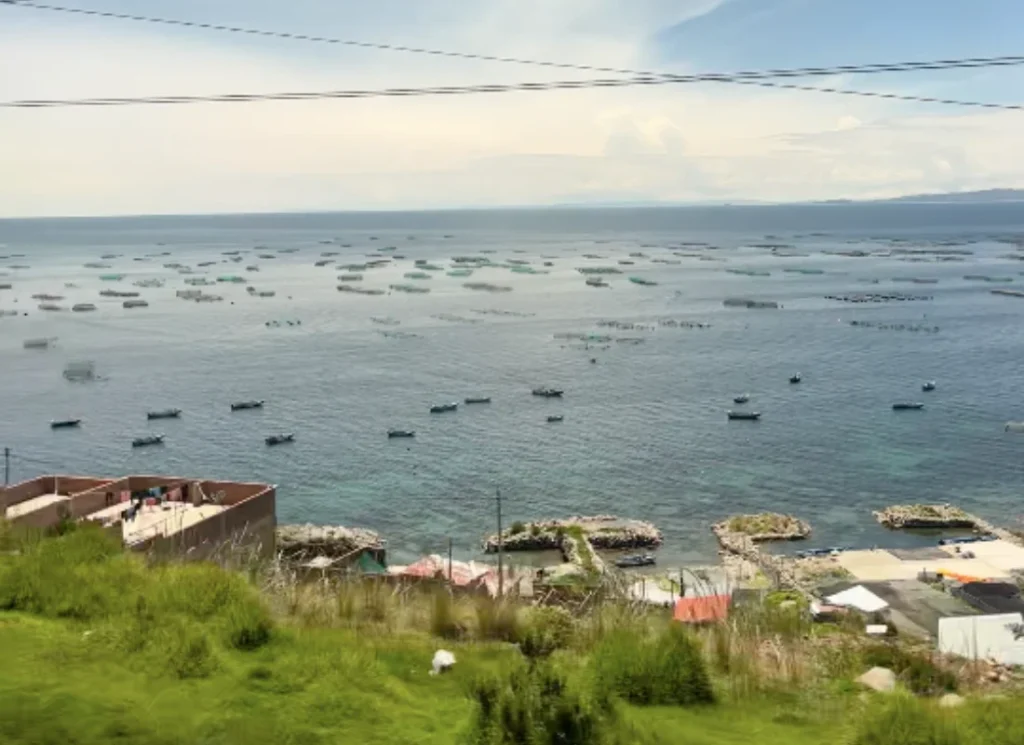 A view of Lake Titicaca from the Peruvian side