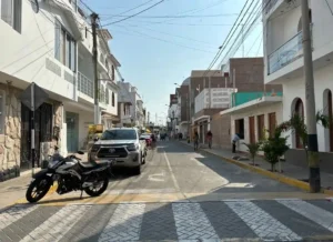 A random street in Peru, close to the border